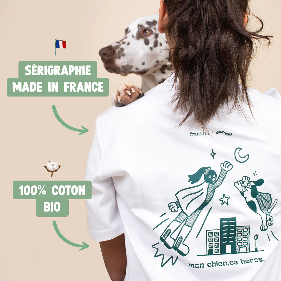 T-SHIRT UNISEXE SUPER-HÉROS CHIEN - Image 3